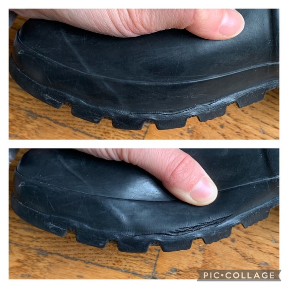 TALL BLACK HUNTER RAIN BOOTS 7W - Picture 2 of 5